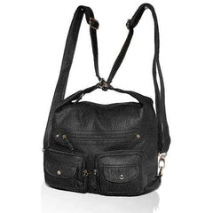 AFONiE- 3 In 1 Washable PU Series Handbag-Black Color AFONiE- 3 In 1 Washable PU Series Handbag-Black Color