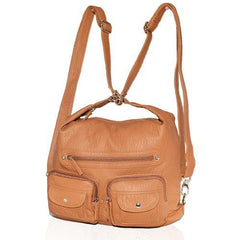 AFONiE- 3 In 1 Washable PU Series Handbag-Tan Color AFONiE- 3 In 1 Washable PU Series Handbag-Tan Color