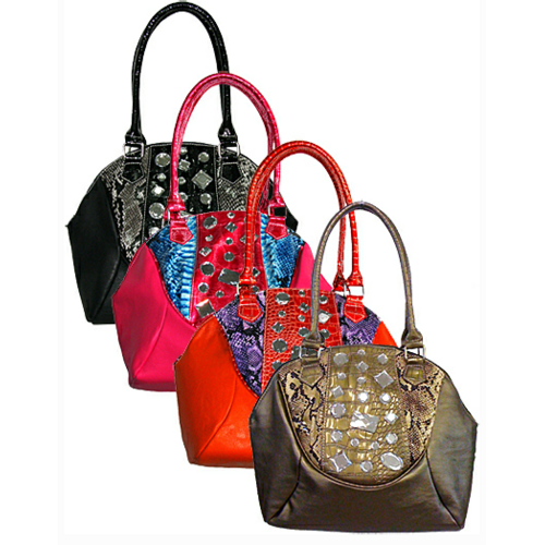 Pewter Rhinestone Bowler