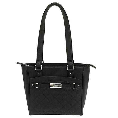 VISM Concealed Carry Quilted Tote Black