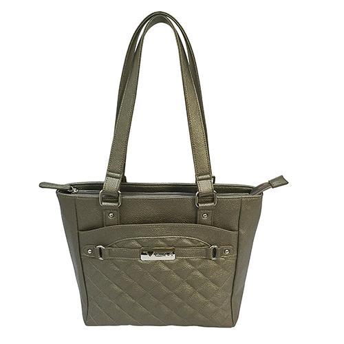 VISM Concealed Carry Quilted Tote Gray