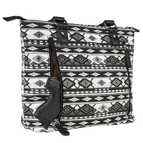 VISM Concealed Carry Printed Tote Black