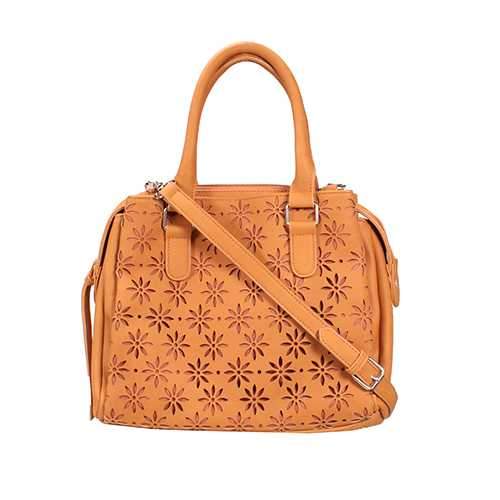 Daisy Crossbody Satchel Brown