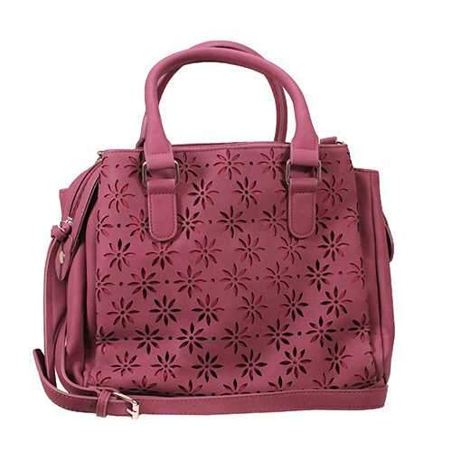 Daisy Crossbody Satchel Burgundy