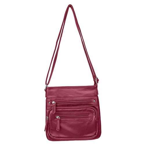 Messenger Crossbody Bag Small, Red