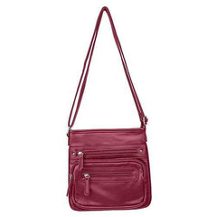 Messenger Crossbody Bag Small, Red