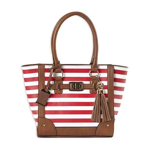 Tote Style Purse with Holsters, Cherry Stripe