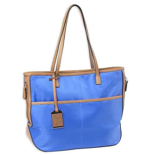 Tote Style Nylon Purse with Holsters, Blue