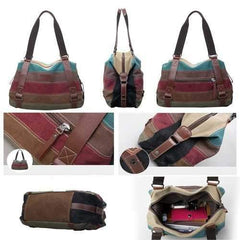 VIVA VOYAGE Canvas Shoulder Bag From Journey Collection with FREE GIFT of RFID Card Protector Wallet