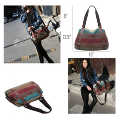 VIVA VOYAGE Canvas Shoulder Bag From Journey Collection with FREE GIFT of RFID Card Protector Wallet