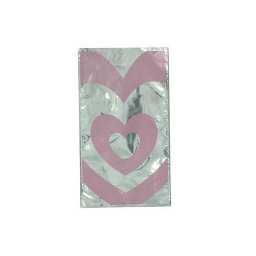 Valentine Pink Heart Goody Bags ( Case of 75 )
