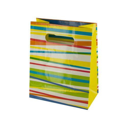 Multi-Color Stripes Gift Bag ( Case of 36 )
