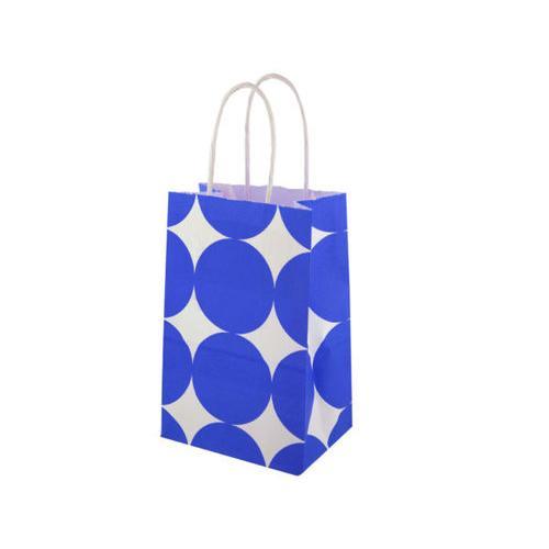 Small Blue Dots Paper Gift Bag ( Case of 48 )
