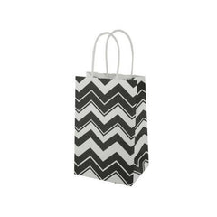 Small Chevron Print Paper Gift Bag ( Case of 144 )