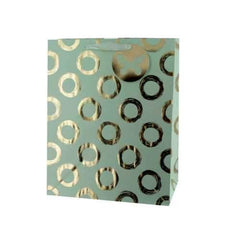 Gold Foil Circles Large Gift Bag ( Case of 60 )
