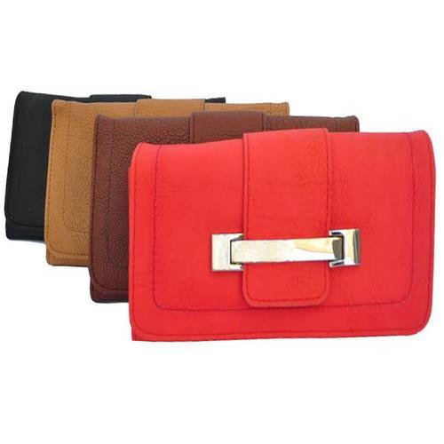 Metallic Flap Soft Bonded Leather Wallet