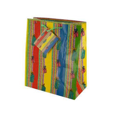 Medium Multi-Color Presents Birthday Gift Bag ( Case of 30 )