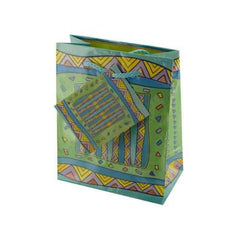 Small Multi-Color Geometric Gift Bag ( Case of 108 )