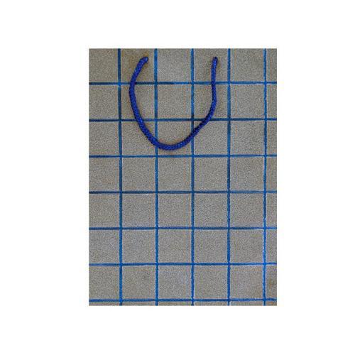 Blue Glitter Grid Gift Bag ( Case of 48 )