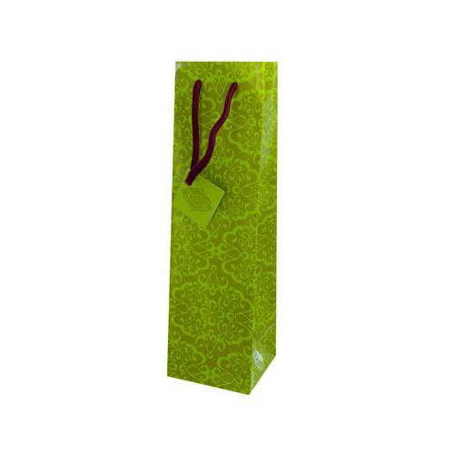 bottle gift bag green ( Case of 40 )