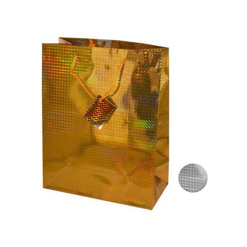 Small Gold & Silver Holographic Gift Bag ( Case of 24 )