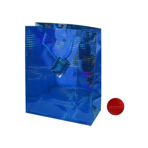 Small Red & Blue Holographic Gift Bag ( Case of 96 )