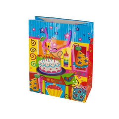 Medium Festive Happy Birthday Gift Bag ( Case of 24 )