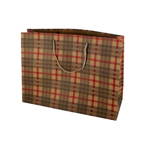 Large Plaid Paper Gift Bag ( Case of 24 )
