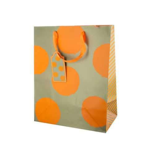 Large Gold Polka Dots Gift Bag ( Case of 48 )