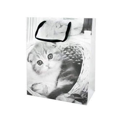 Large Black & White Puppies & Kittens Gift Bag ( Case of 72 )