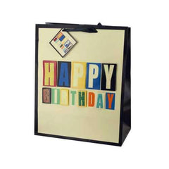 Large Block Letter Birthday Gift Bag ( Case of 48 )