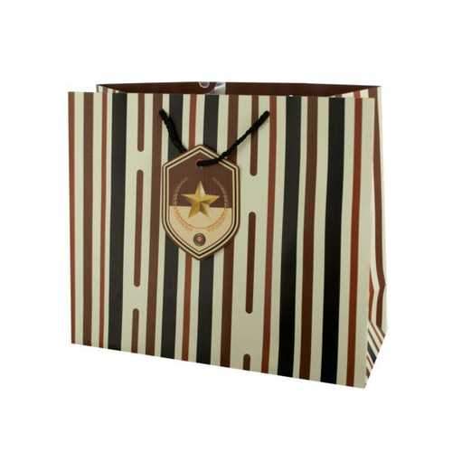 Large Striped Gift Bag with Star Tag ( Case of 72 )